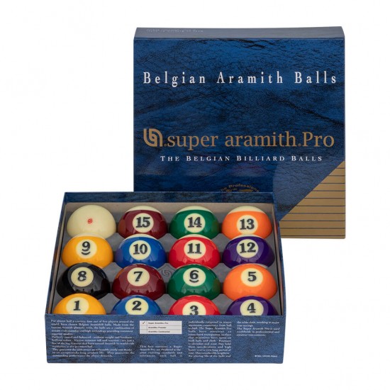 Μπάλες Αμερικάνικου Μπιλιάρδου Super Aramith 57,2mm Pro - NEW